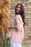 Prairie Pintuck Cotton Smock Antique Rose